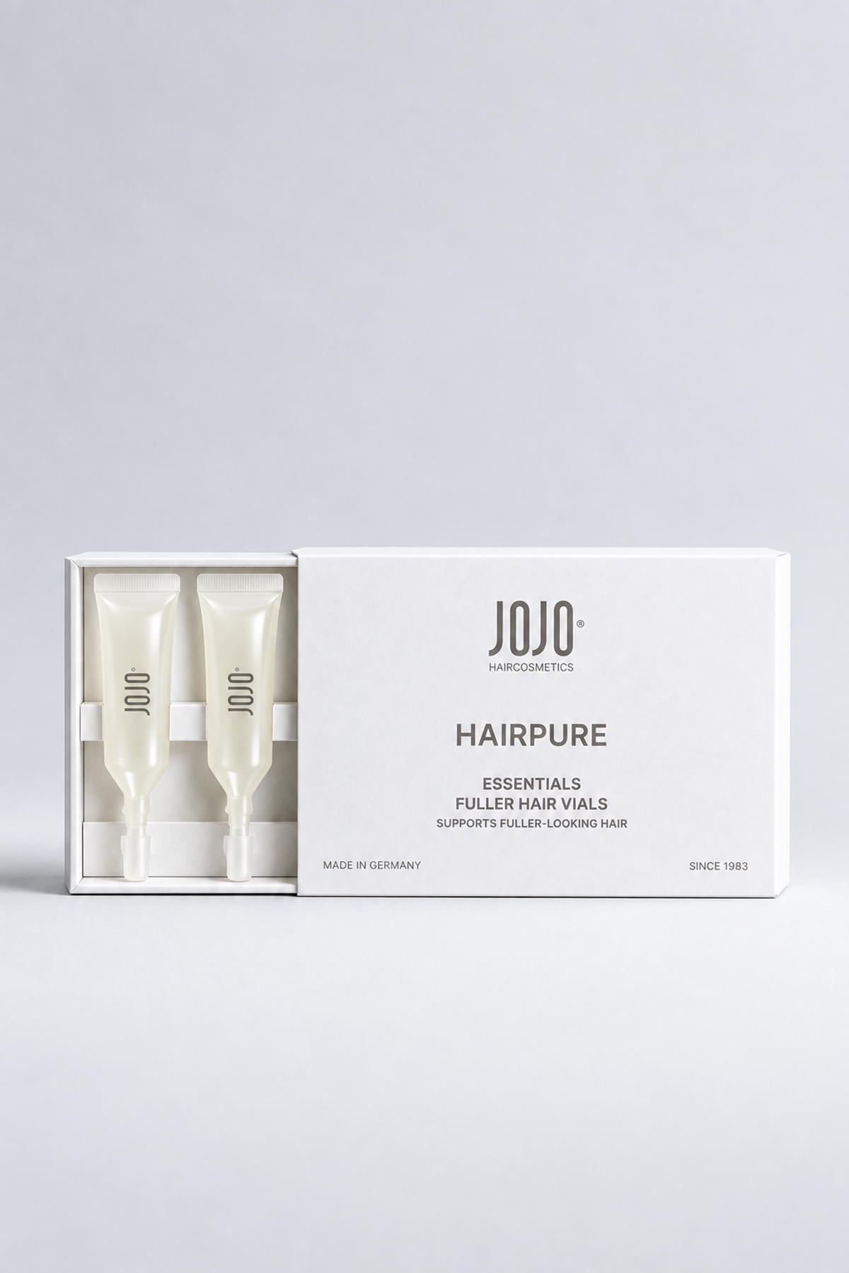 HAIRPURE ESSENTIALS FULLER HAIR VIALS - geoeffnete Verpackung