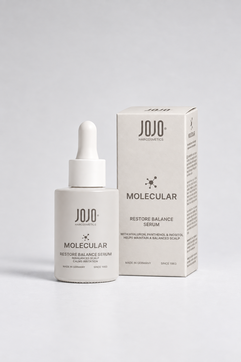 MOLECULAR RESTORE BALANCE SERUM – Flasche und Karton